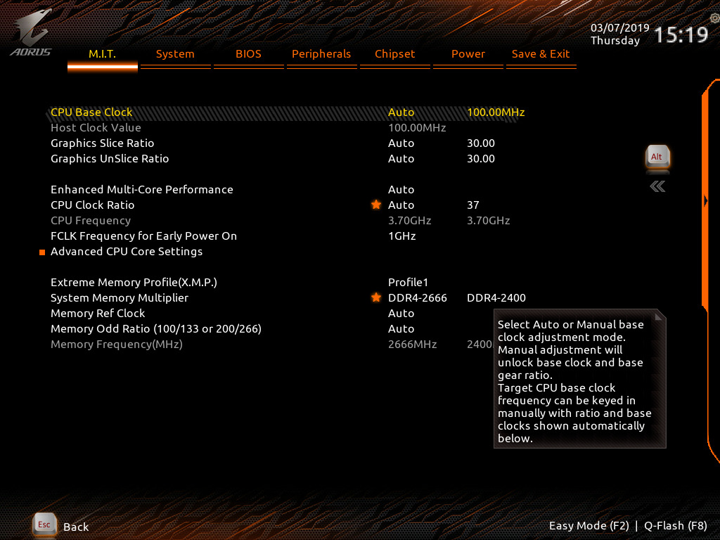 Xmp on z390 aorus pro wifi r gigabytegaming